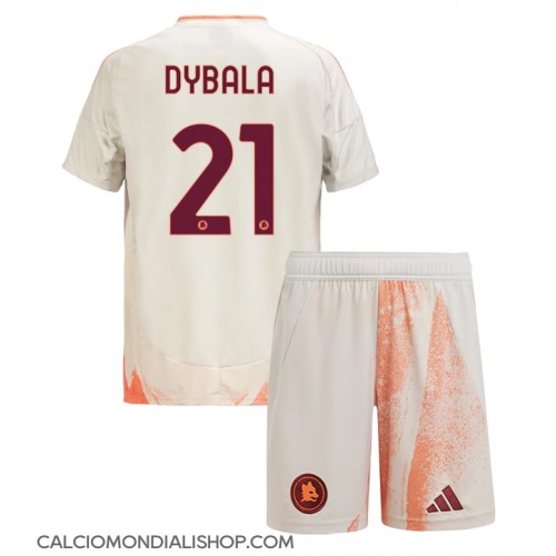 Maglie da calcio AS Roma Paulo Dybala #21 Seconda Maglia Bambino 2024-25 Manica Corta (+ Pantaloni corti)